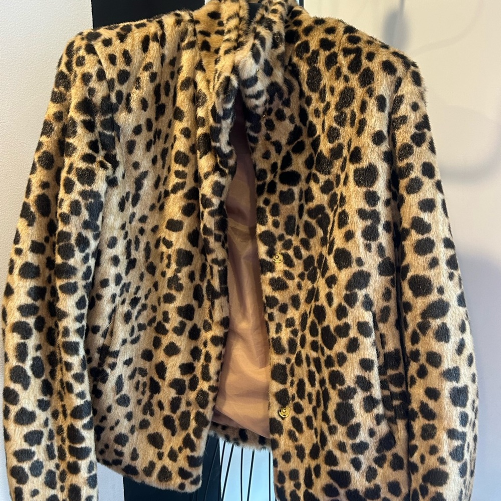 Merona Tan and Black Teddy Jacket